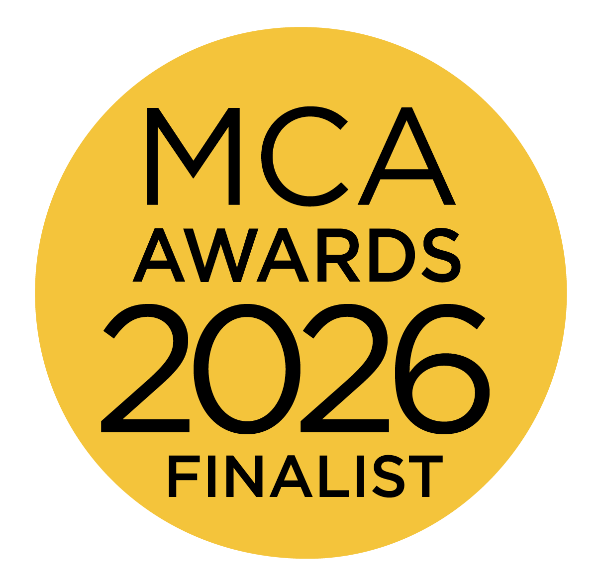 "MCA awards finalist 2026" rosette graphic